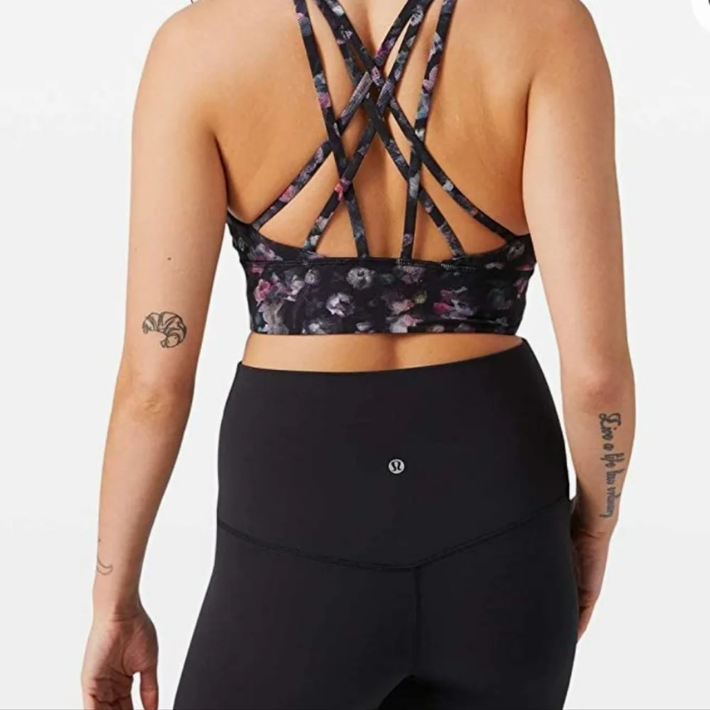 Lululemon Free To Be Serene Floral Bra Illusion Antique White Multi Luxtreme - Picture 6 of 6